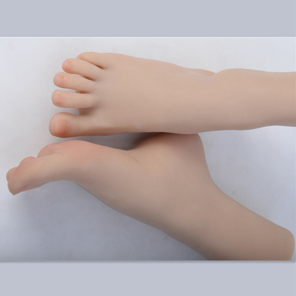 21.5cm Platinum Silicone Female Feet Model Mannequin One Left or Right Display
