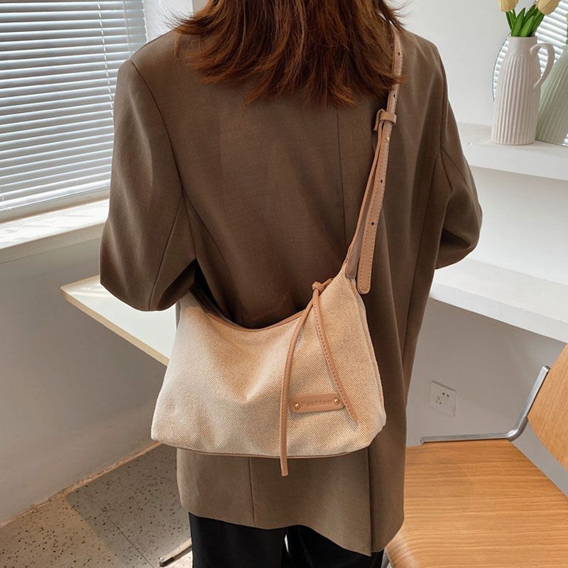 Shoulder Bag Tote Outdoor Pack Canvas Handbag Zipper Messenger Bags Dumpling 1PC