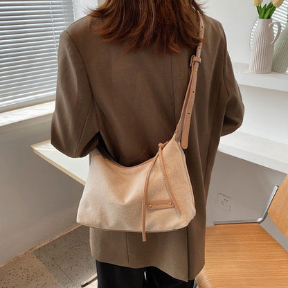Shoulder Bag Tote Outdoor Pack Canvas Handbag Zipper Messenger Bags Dumpling 1PC
