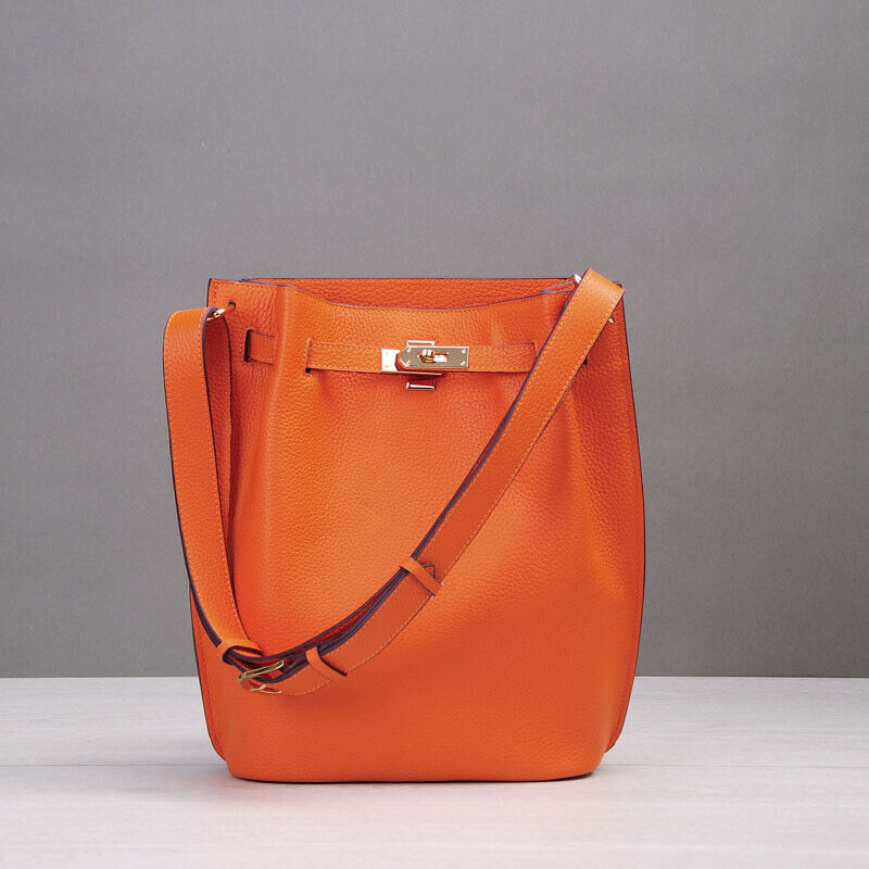 Real Leather Drawstring Bucket Tote Shoulder Bag Purse Handbag Crossbody Fashion