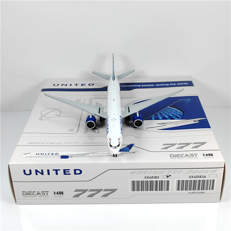 1:400 JC Wings UNITED BOEING 777-300ER Passenger Airplane Diecast Aircraft Model