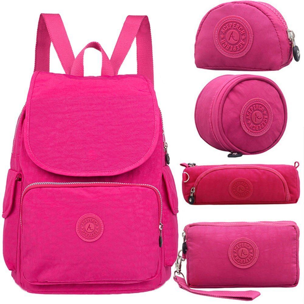 Nylon Backpacks Casual Waterproof Bag Laptop Purse 20-35L Travelling Leisure 1PC