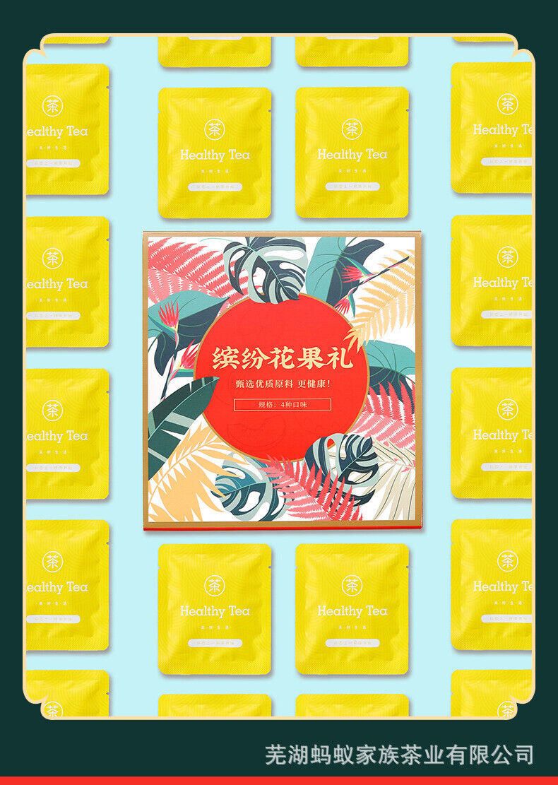 20 Bags Flower and Fruit Tea Honey Peach Oolong Flower Tea White Peach Oolong