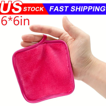 Makeup Remover Cloth,Ultra Soft and Reusable Microfiber (6 in x 6 in)