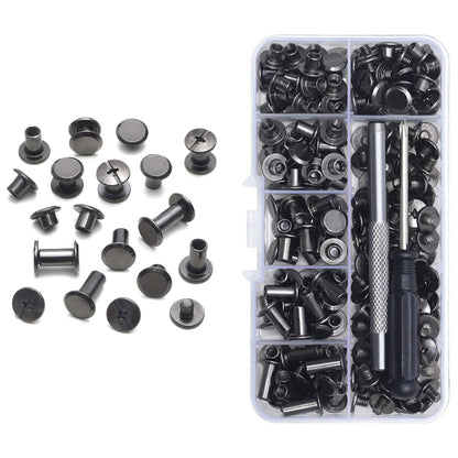 110set/pack 6 sizes Iron Material Chicago Screws For Home DIY Leather Working