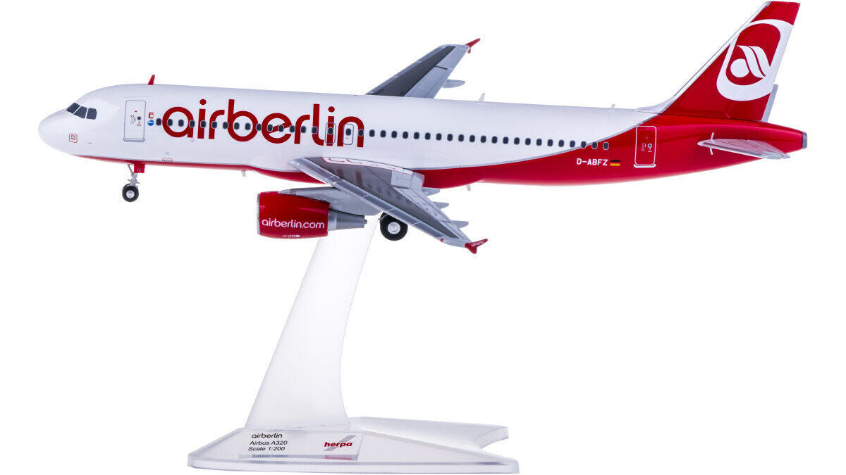1:200 Herpa Air Berlin AIRBUS A320 Passenger Airplane ABS Plastic Aircraft Model