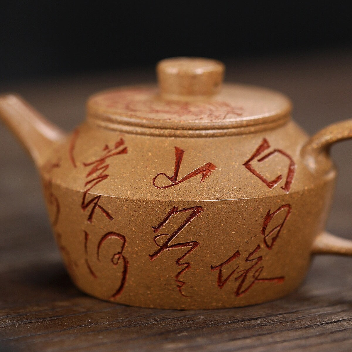 hand carved tea pot true yixing zisha duan clay master pot 9 infuser holes 170ml