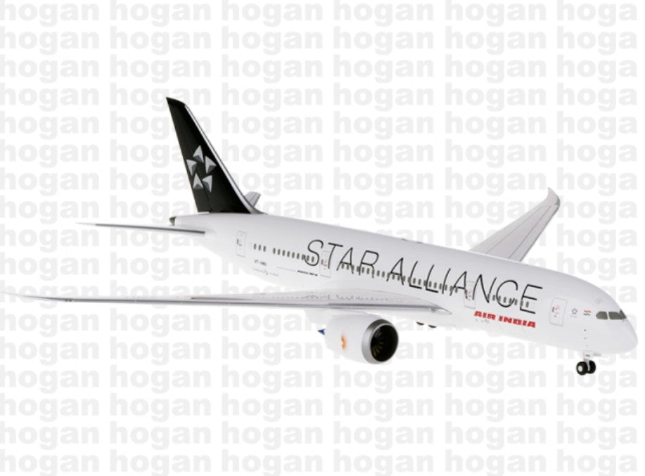 1:200 Hogan AIR INDIA STAR ALLIANCE B787-8 Plane Ground Mode ABS Plastic Model