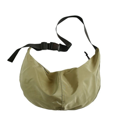 Large Multicolor Dumpling Bag Retro Nylon Waterproof Shoulder Student Traveling
