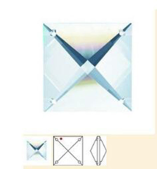 200pcs 4Holes 14mm Clear Square Crystal Beads Prisms Chandelier Lamp Chain Parts