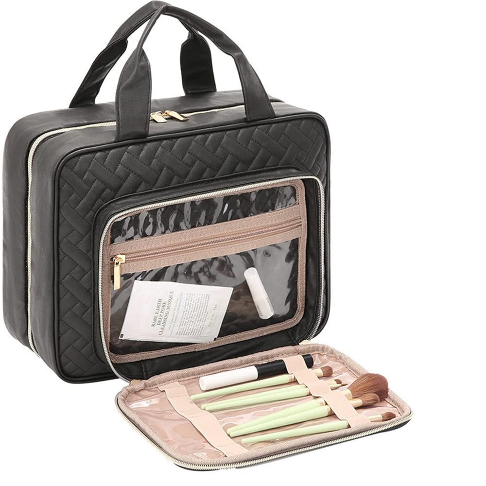 Cosmetics Storage Bag Travel Waterproof Folded Large Hanging Makeup Bags Nylon - Thumbnail 4