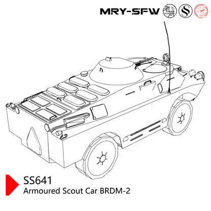 SSMODEL SS700641 1/700 Military Model Kit USSR Armoured Scout Car BRDM-2