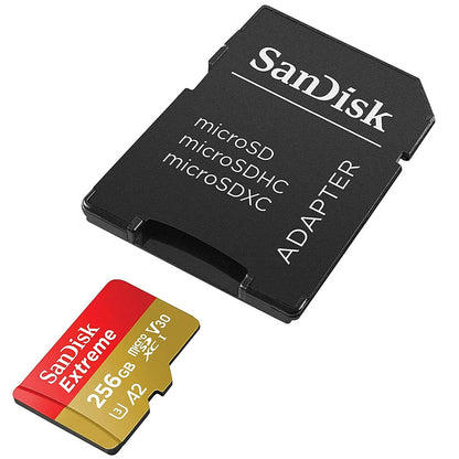 SanDisk Extreme microSD Card 32GB /64GB /128GB /256GB w/ Card Reader +SD Adapter