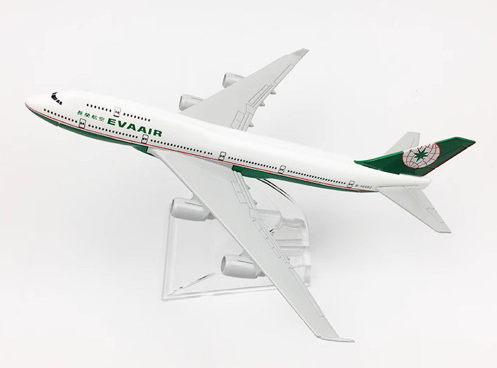 16cm EVA AIR BOEING 747-400 Passenger Airplane Diecast Aircraft Plane Model