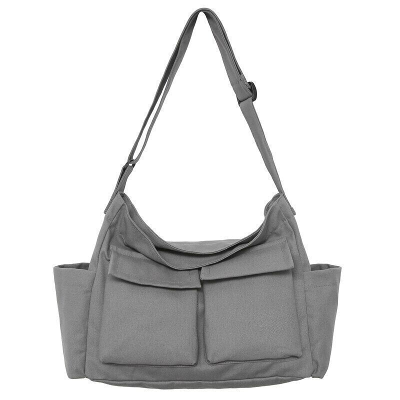 Canvas Shoulder Bags Solid Soft DenimTravel Bag Women Package