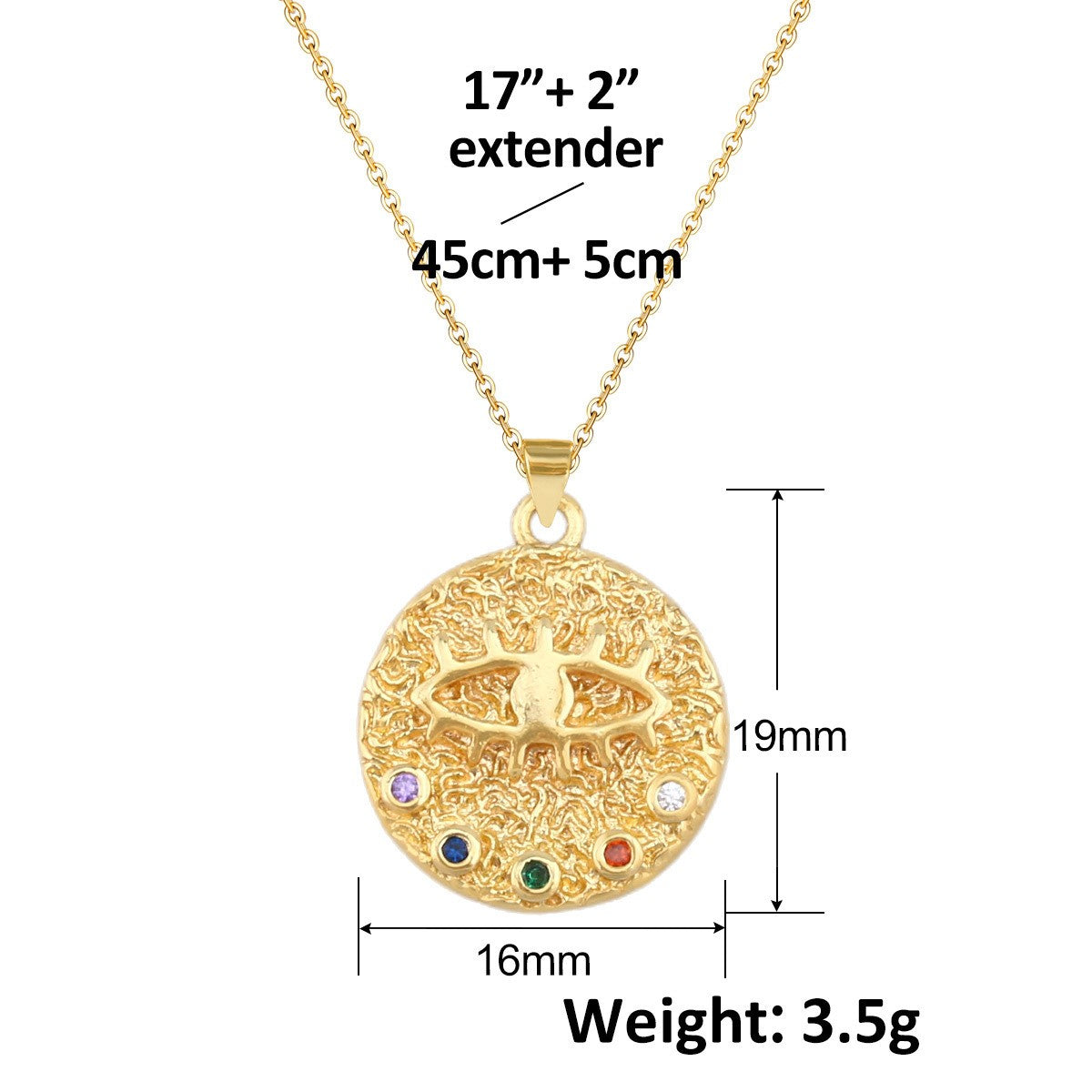 Turkish Blue Evil Eye Pendant Copper Zircon Charm Plated Eco Friendly DIY