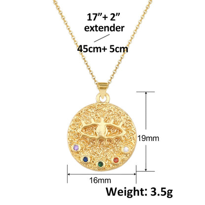 Turkish Blue Evil Eye Pendant Copper Zircon Charm Plated Eco Friendly DIY