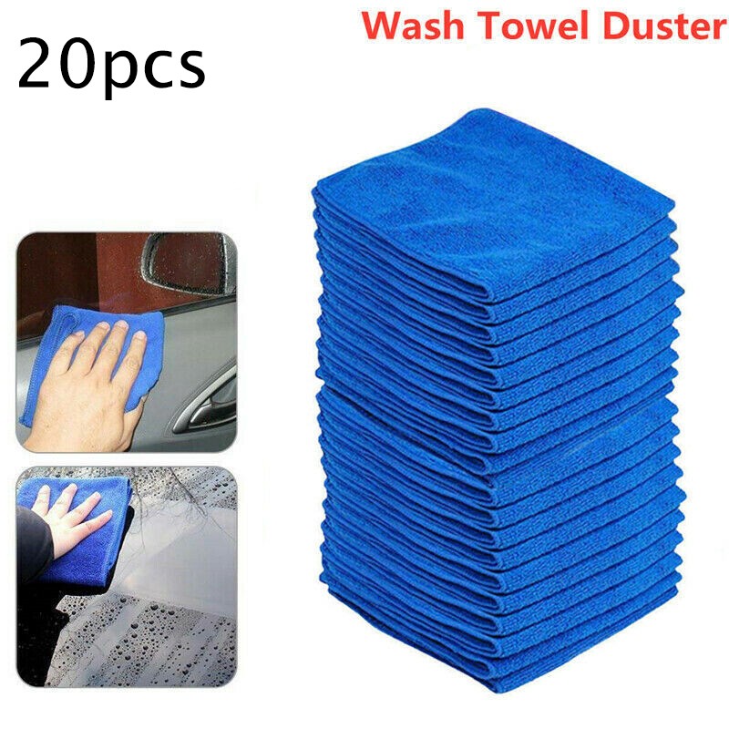 20*Microfiber Cleaning Car Detailing Soft Cloths Wash Towel Duster Square Towel