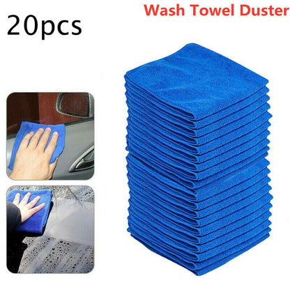 20*Microfiber Cleaning Car Detailing Soft Cloths Wash Towel Duster Square Towel