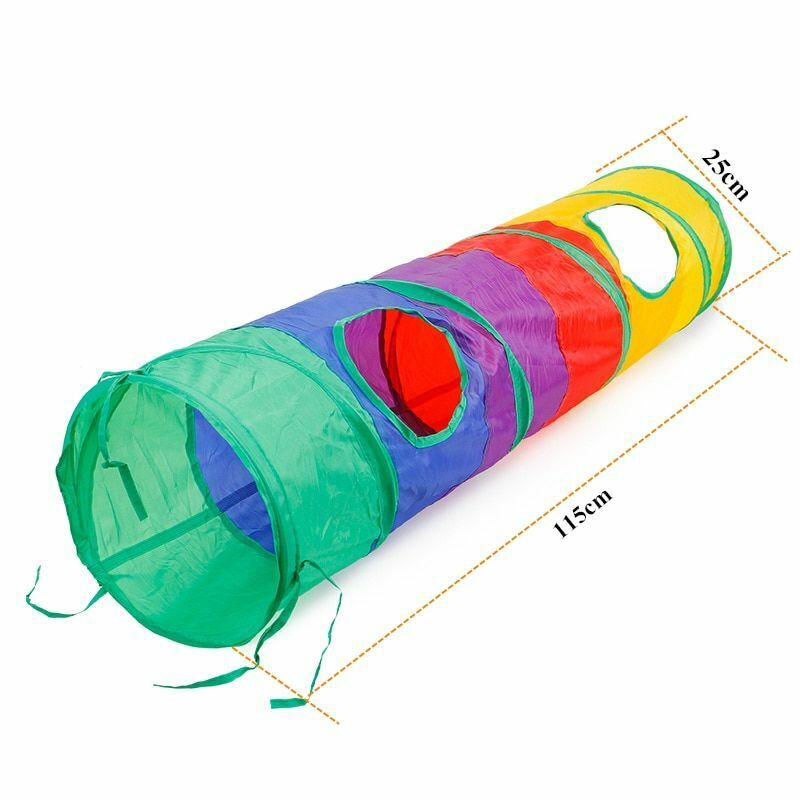 Cat Tunnel Toy Indoor Collapsible Tube Kitty Bored Pet Hole Puppy Kitten Rabbit