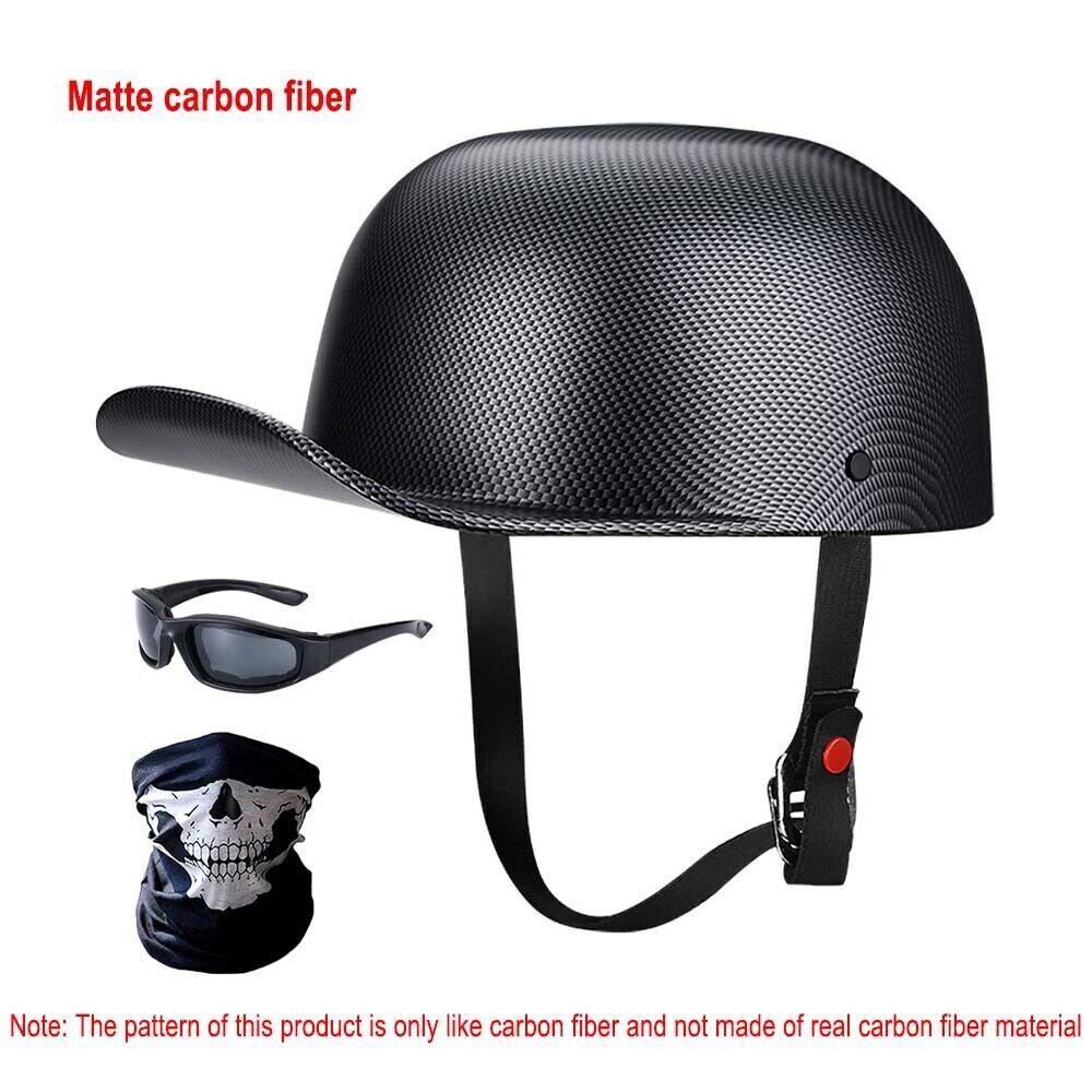 Helmet Motorcycle Vintage Baseball Cap Scooter Helmet With Glasses+Scarf For Men