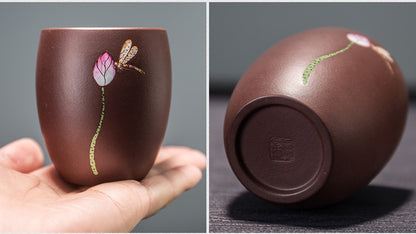 150ml Yixing Handmade Zisha Tea Cup Kung Fu Tea Set Purple Clay Cup Tea Ceremony