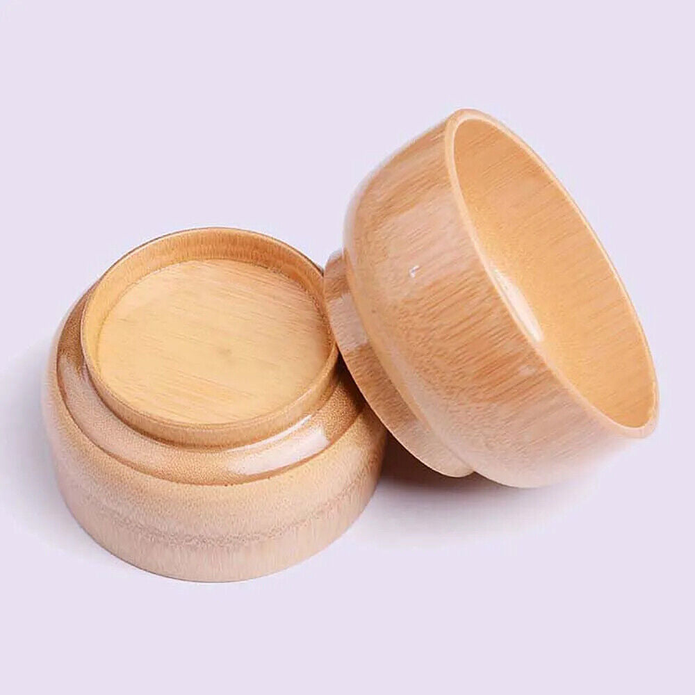 Wooden Bowls Chinese Bamboo Round Natural Handcrafted Home Food Container 11x7cm