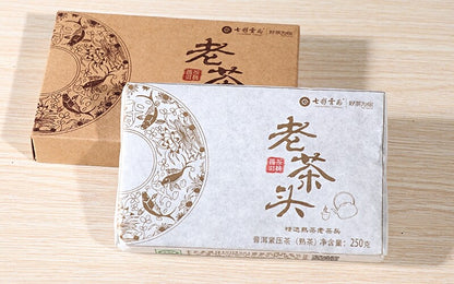 2017 Colourful Yunnan Menghai Lao Cha Tou Nugget Shu Ripe Pu Erh Puer Brick 250g