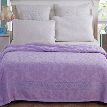 Pure Cotton Blanket Flower Relief Soft Towel Blankets Spring Autumn Bed Cover