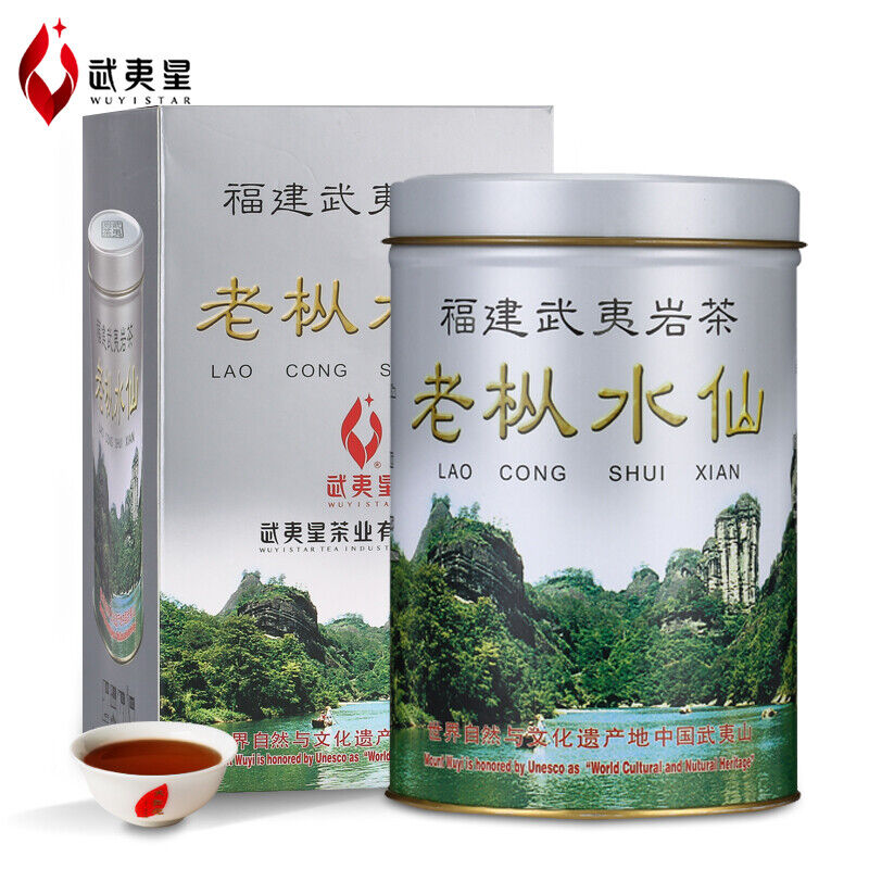 Wuyi Star Fujian Lao Cong Shui Xian Oolong Tea Shuixian WUYI YANCHA 125g Tin