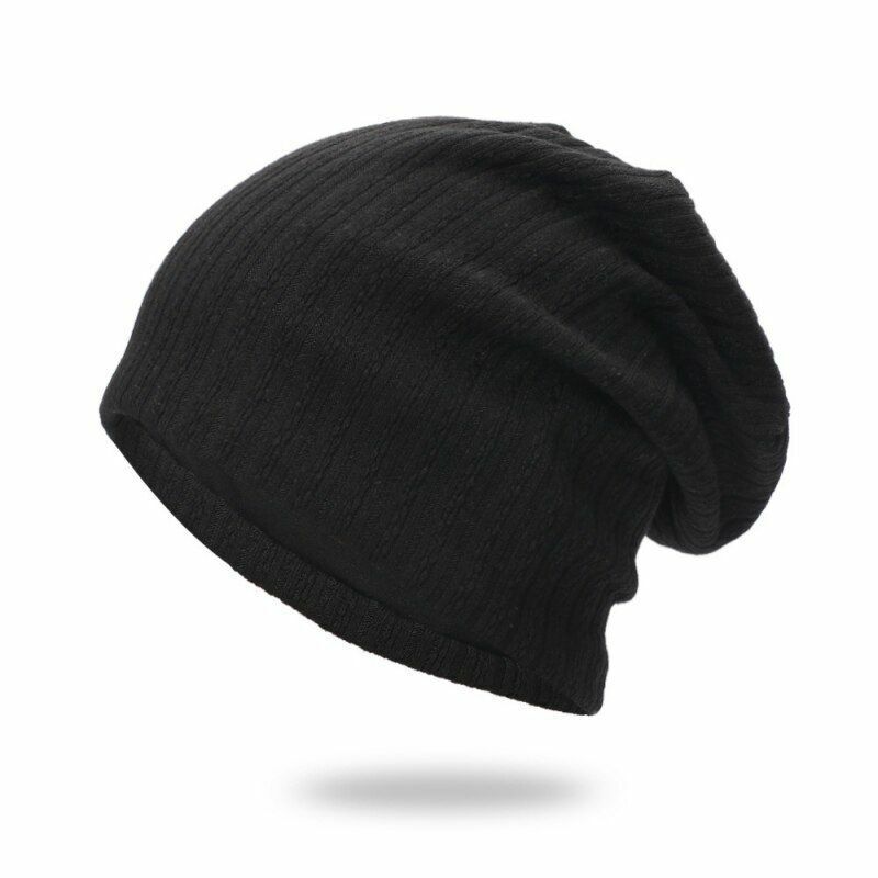 Beanie Cap Thermal Elastic Knitted Cotton Warm Hat Autumn Spring Outdoor Sports