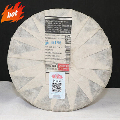 Haiwan Zhang Jia San Dui Puer Tea Bulang Famous Mountain Aged Tree 500g