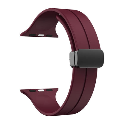 Suitable for Apple Watch 10 ultra2 silicone strap iWatch magnetic buckle strap