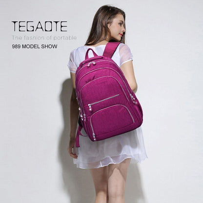 Backpack Teenage Girl Women Backpacks Nylon Waterproof Laptop Bag Travelling 1PC