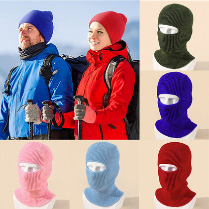 Fashion 1-Hole Ski Hat Knitted Face Cover Winter Butterfly Cloth Sticker