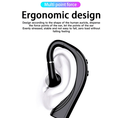 Bluetooth 5.0 Earpiece Wireless Headset Noise Cancelling Earbuds Driving Trucker