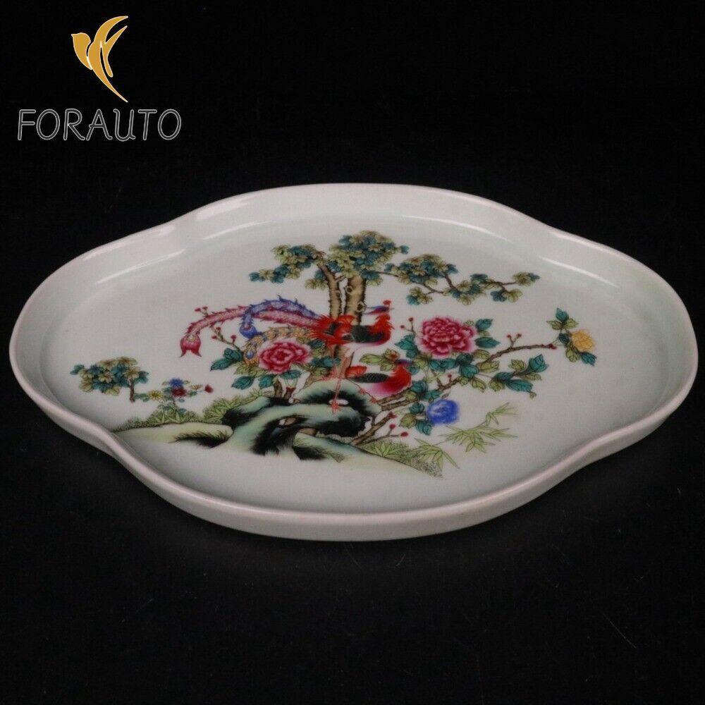 Old Chinese porcelainted phoenix jar pots, tea trays -