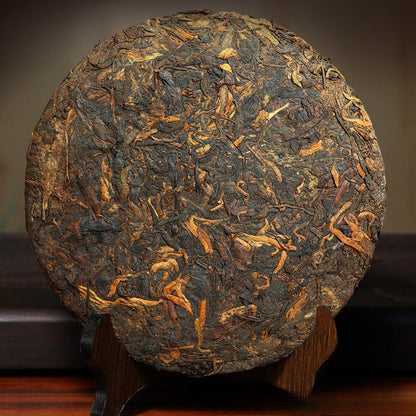 357g Yunnan Ban Zhang Ancient Tree Pu'er Tea Ripe Tea Cake Qizi Cake Tea
