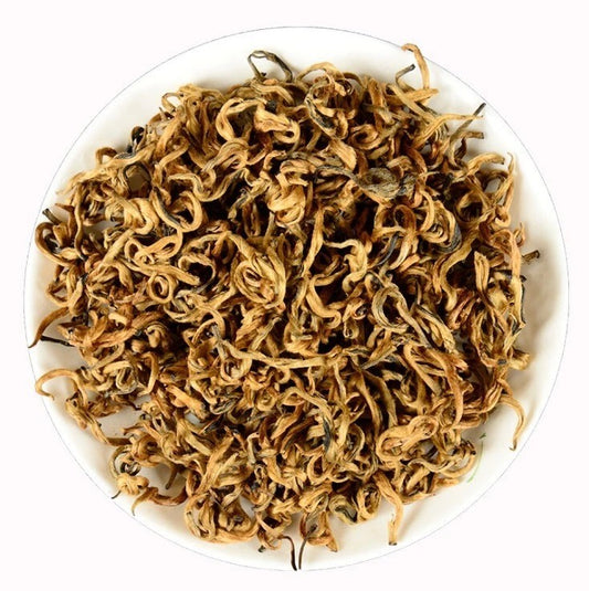 500g Yunnan golden snail black Tea Bi Luo Chun tea,Dian Hong JinSi Snail tea