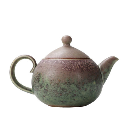 Gilded Rust Glazed Tea Pot Kung Fu Tea Set Ceramic Household Retro New