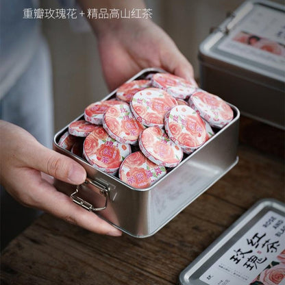 250g Fujian High Mountain Double Petaled Rose Black Tea Bulk Mini Tea Cake