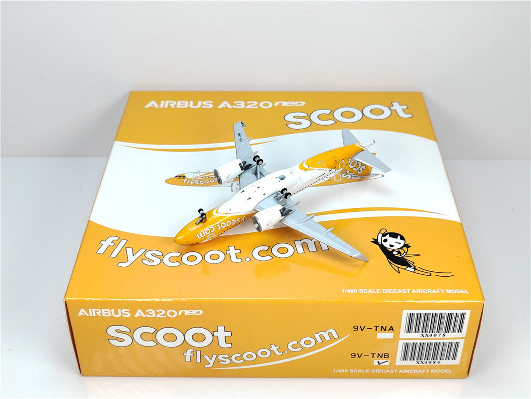 1:400 JC Wings SCOOT AIRBUS A320neo Passenger Airplane Diecast Model