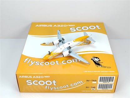 1:400 JC Wings SCOOT AIRBUS A320neo Passenger Airplane Diecast Model