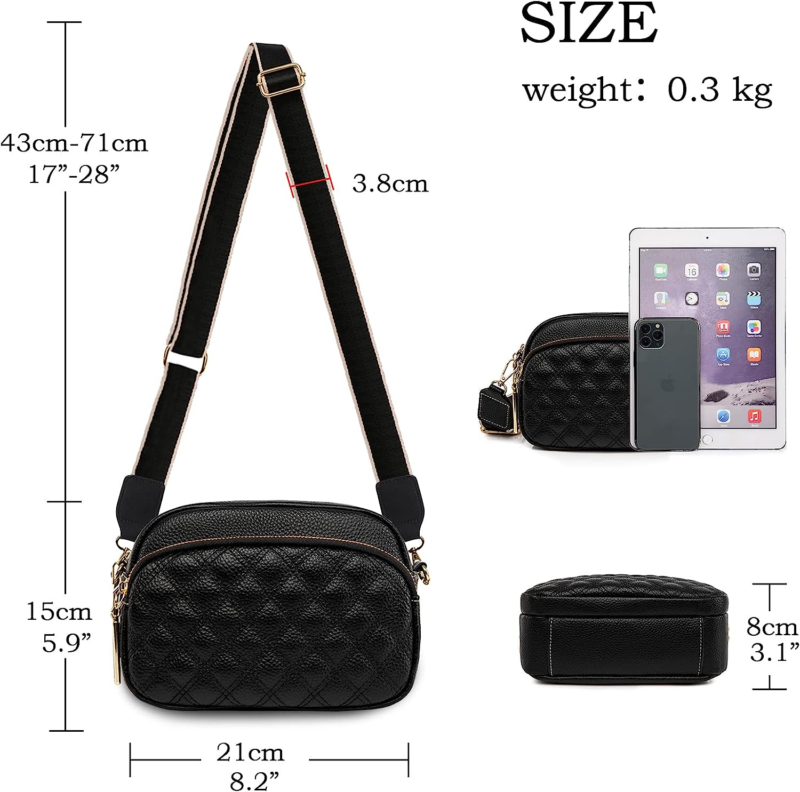 Crossbody Cell Phone Purse - Small Multifunctional Phone Bag Leather Cell Phone