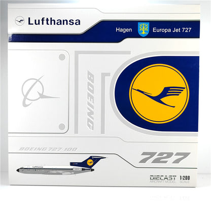 1:200 Wings Lufthansa BOEING 727-100 Passenger Airplane Diecast Aircraft Model