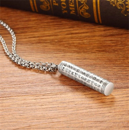 Tibetan Silver Buddhist Prayer Box Pendant Necklace Tibetan Ghau Box Tibetan Gaw