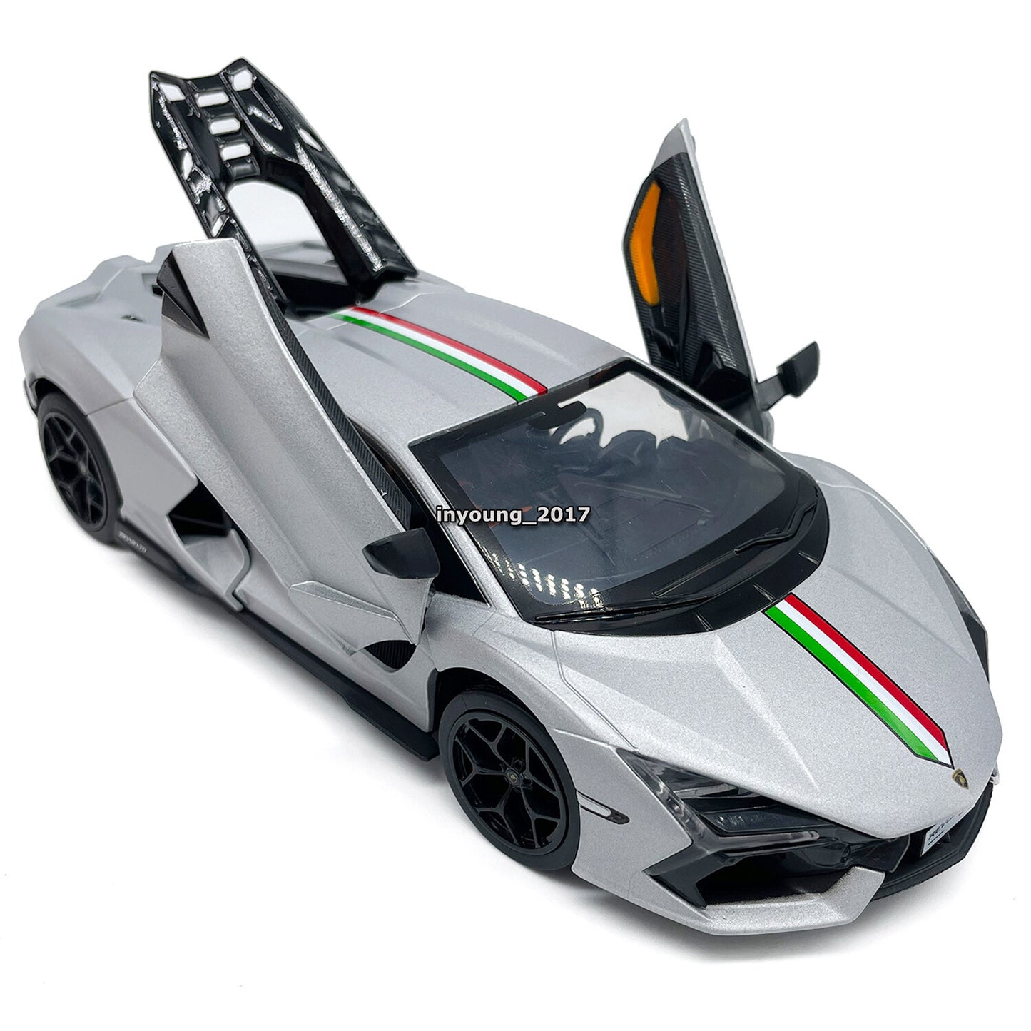 1/24 Lamborghini Revuelto Model Car Diecast Toy Vehicle Toys for Kids Silver
