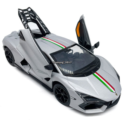 1/24 Lamborghini Revuelto Model Car Diecast Toy Vehicle Toys for Kids Silver