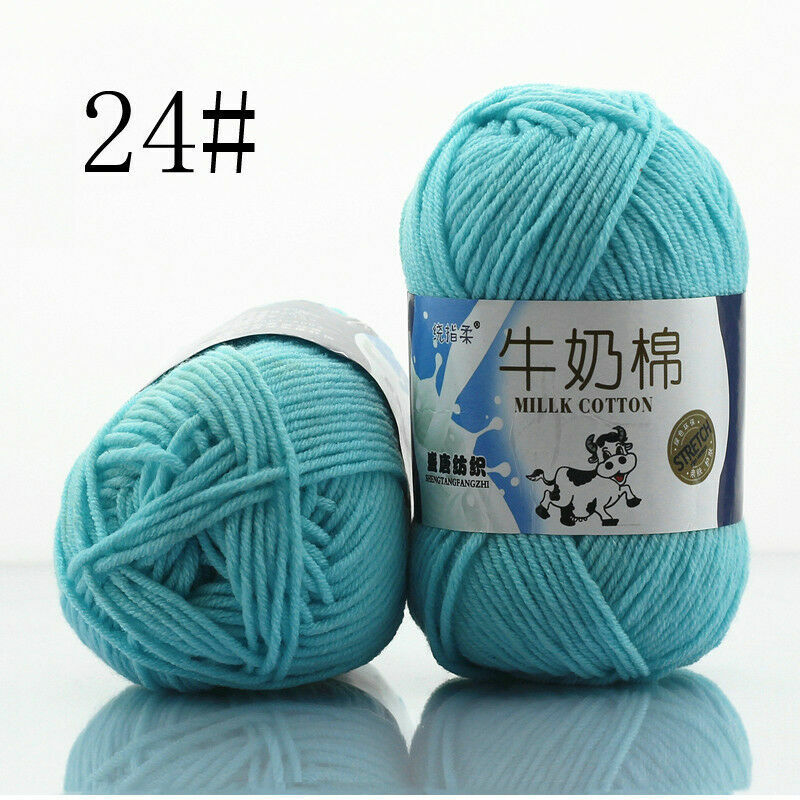 Hot Sale 50g Hand-woven Chunky Yarn Soft Milk Cotton Knitting Baby wool yarn