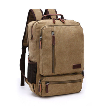 Canvas Backpack Men Travel Shoulder Bag High Students Bag Male Backpack